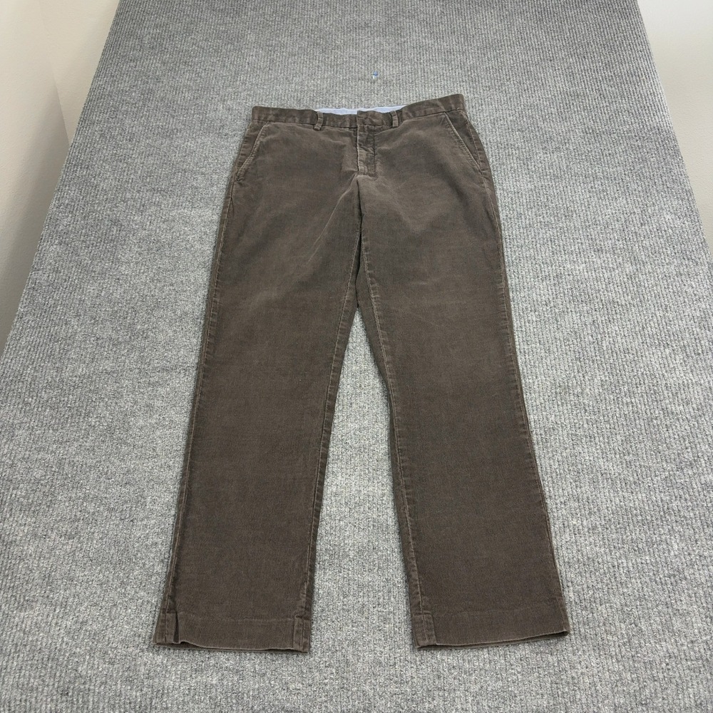 J.Crew Pants Mens 33x32 Brown 100% Cotton Corduroy Classic Fit Preppy Casual